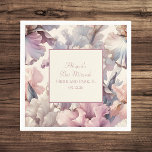 Elegantes klassisches Blush Bat Mitzvah Serviette<br><div class="desc">Die "Elegant Floral Bat Mitzvah" Kollektion - perfekt für die Feier des Meilensteins Ihrer Tochter mit Anmut und Stil. Diese Kollektion bietet eine zusammenhängende Palette von wunderschön gestalteten Bat Mitzvah essentials, einschließlich Einladungen, RSVP-Karten, Dankeschön-Notizen, und vieles mehr. Jedes Stück präsentiert ein zartes Blumenmotiv in sanften Pastelltönen, Blütenrot und Lavendeltönen für...</div>