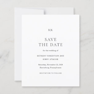 Elegantes klassisches Budget Hochzeit speichern Si