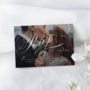Elegantes klassisches Foto Hochzeit RSVP-Auto RSVP Karte