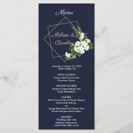 Elegantes klassisches geometrisches Hochzeitsmenü Programm