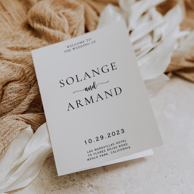 Elegantes klassisches Hochzeitsprogramm für klassi Programm (Von Creator hochgeladen)