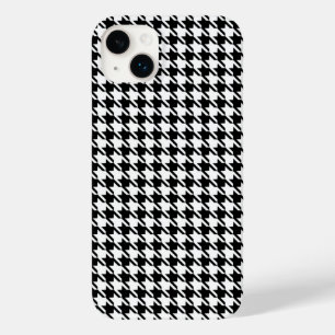 Elegantes klassisches Houndstooth-Muster in Schwar Case-Mate iPhone 14 Plus Hülle