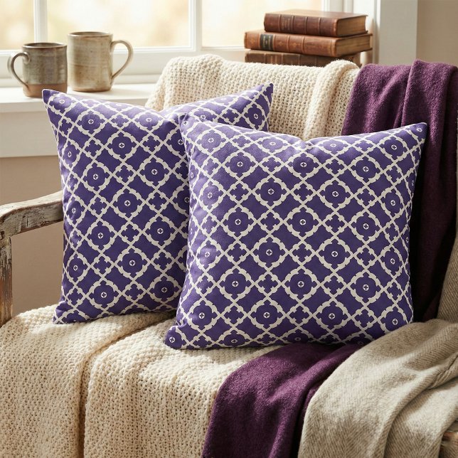 Elegantes klassisches Marinemuster in Blau und Wei Stoff (Von Creator hochgeladen)