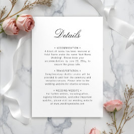 Elegantes klassisches Minimalistisches schlichtes Begleitkarte