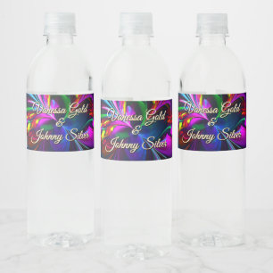 Elegantes klassisches modernes Blumenmuster #902 H Wasserflaschenetikett
