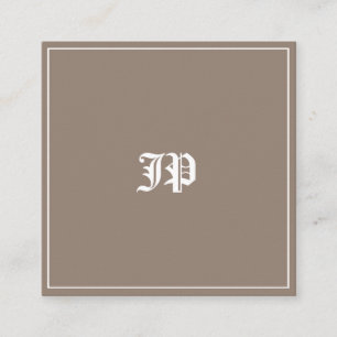 Elegantes klassisches Monogram Design Trendy Schli Quadratische Visitenkarte