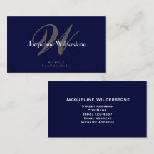 Elegantes klassisches Monogramm & Name Chic Berufl