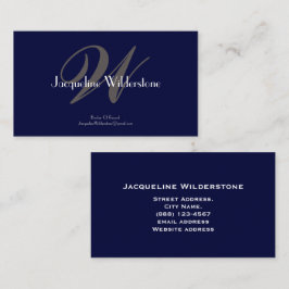 Elegantes klassisches Monogramm & Name Chic Berufl Visitenkarte
