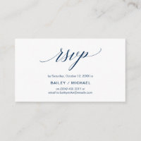 Elegantes klassisches, Navy Blue Script, Party UAW