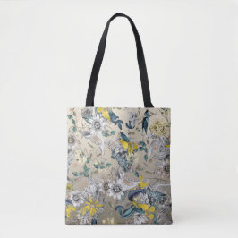Elegantes klassisches Passion floral Muster Gold