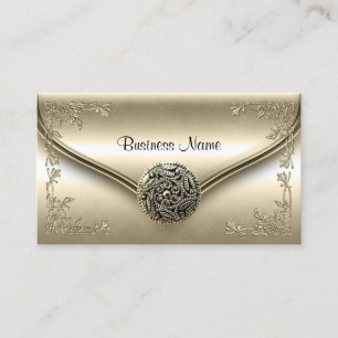 Elegantes klassisches Profil Business Sepia Creme Visitenkarte