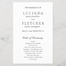 Elegantes klassisches Programm für feierliche Hoch Flyer