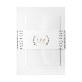 Elegantes klassisches rustikales Hochzeitsszenario Einladungsbanderole