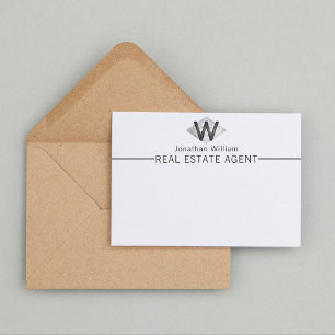 Elegantes, klassisches Silver Black Personalisiert Mitteilungskarte