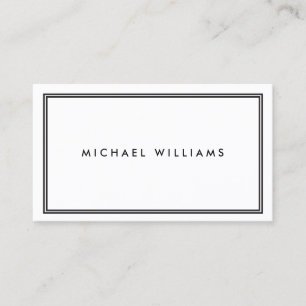 Elegantes klassisches Weiß Visitenkarte