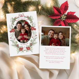 Elegantes klassisches Wintergrün Feiertagskarte