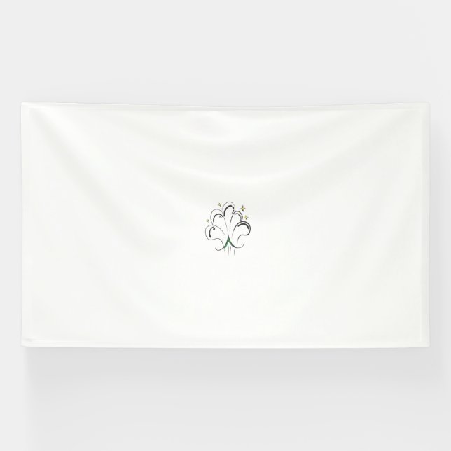 Elegantes Kleeblatt-Design für St. Patrick's Banner (Horizontal)