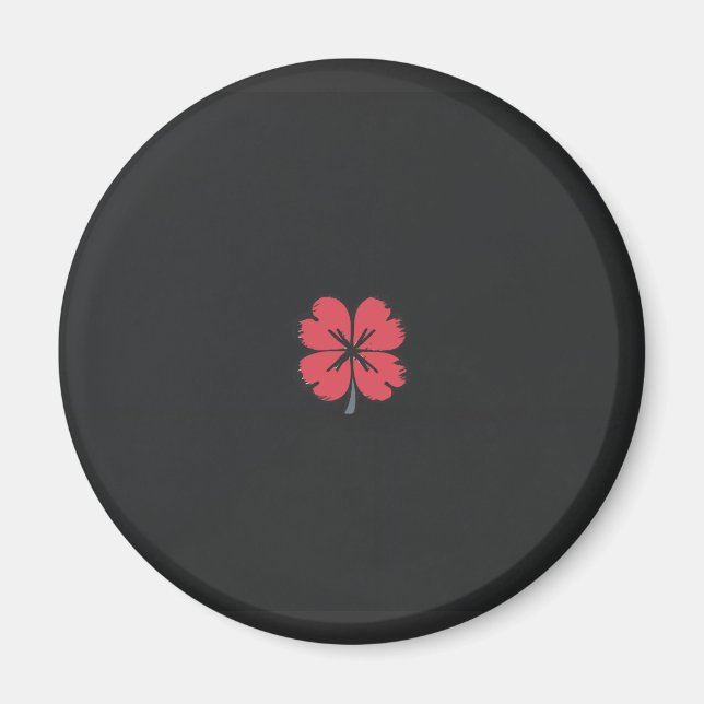Elegantes Kleeblatt-Design für St. Patrick's Magnet (Vorne)