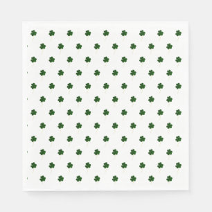 Elegantes Kleeblatt Muster Irish Viel Glück Clover Serviette
