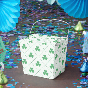 Elegantes Kleeblatt-Muster-Take-Out 2x2x2,75 Geschenkschachtel