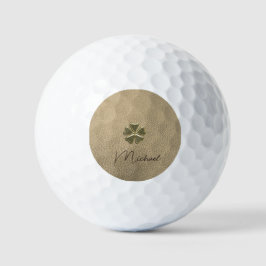 Elegantes Kleeblatt Patricks Day Leather Golfball