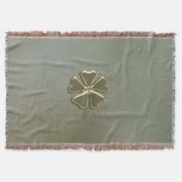 Elegantes Kleeblatt St.Patrick`s Day, Grünleder Decke