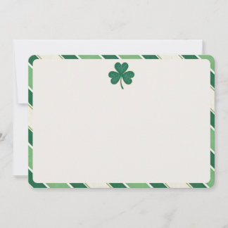Elegantes Kleeblatt St. Patrick's Day Blank Note C Einladung
