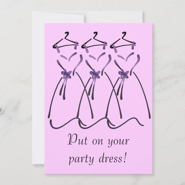 Elegantes Kleidungsdesign mit individualisierbarem Einladung (Vorderseite)