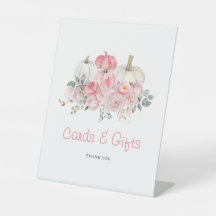 Elegantes kleines Pumkin Pink Baby Duwer Card Gesc