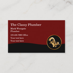Elegantes Klempner Luxushahn-Thema Visitenkarte