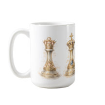 Elegantes Königin König Paar Geschenk Gold Schach