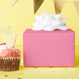 Elegantes Korallenrosa Einheitliche Farbe Minimali Geschenkpapier