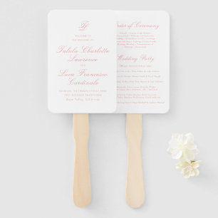 Elegantes Korallenrosa traditionelles Hochzeitspro Fächer