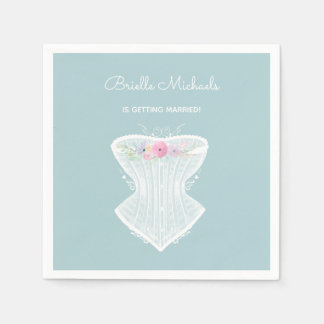 Elegantes Korsett Blumen Persönliche Braut Wäsche Serviette
