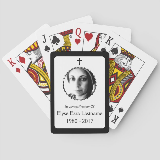 elegantes Kreuzdenkmal Spielkarten (Rückseite)