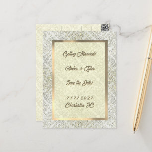 Elegantes Kritzelmuster Postkarte