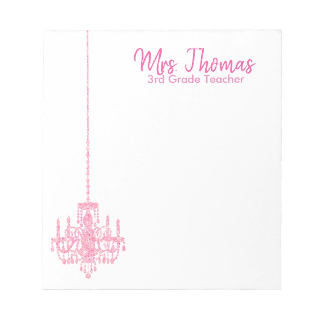 Elegantes Kronier Notepad (Rosa) Notizblock (Vorderseite)