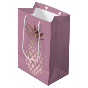 elegantes Kükenraum-Rosen-Goldtropische Ananas Mittlere Geschenktüte