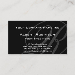 Elegantes kundenspezifisches Monogramm-Grau auf Visitenkarte