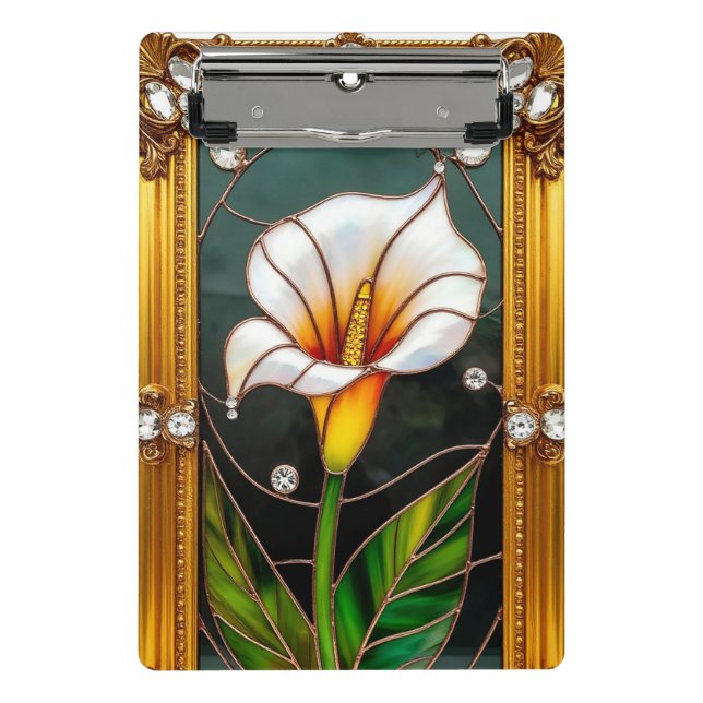 Elegantes Kunstgewerbe Mini Klemmbrett (Vorderseite)