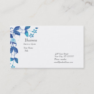 Elegantes künstlerisches blaues Aquarell mit Visitenkarte