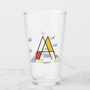 Elegantes, künstlerisches Monogramm. Buchstabe A Glas