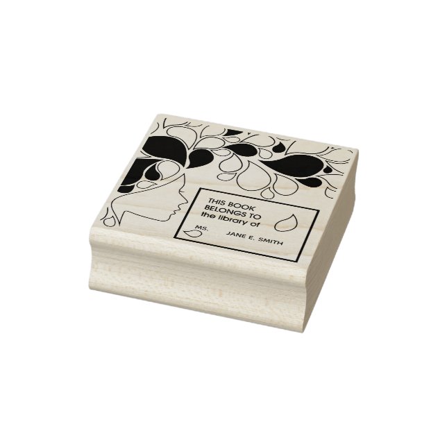 Elegantes Kunstmuseum Das Personalisierte Buchzeic Gummistempel (Stempel)