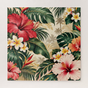 Elegantes Kupfer-Gold-Herbstlaub Botanisches Muste Puzzle