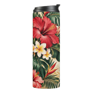 Elegantes Kupfer-Gold-Herbstlaub Botanisches Muste Thermosbecher