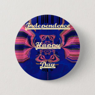 Elegantes Lady Portrait: Ein buntes Kunstwerk Button