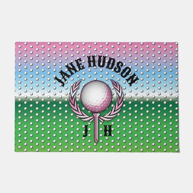 Elegantes Ladys Golf Design Fußmatte (Vorderseite)
