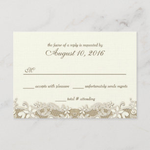 Elegantes Land - Reaktion auf Hochzeiten RSVP Karte