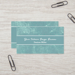 Elegantes Land Vintage Pastell Türkis Grün Textur Visitenkarte