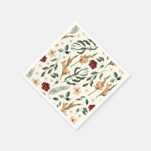 Elegantes Landgut Ranch Floral Wedding Serviette